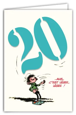 Productafbeelding van Verjaardagskaart Gaston Lagaffe 20 jaar
