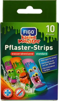 Produktbild von FIGO Wundverband Kinder Pflaster 10er Kleine Monster