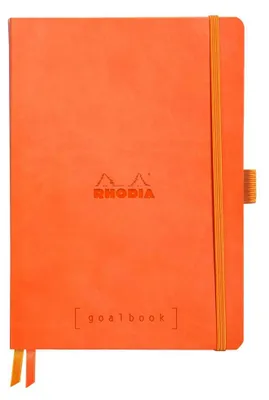 Produktbild von Rhodia GoalBook, Einfarbig, Orange, A5, 240 Blätter, 90 g/m², Punktgitter-Papier
