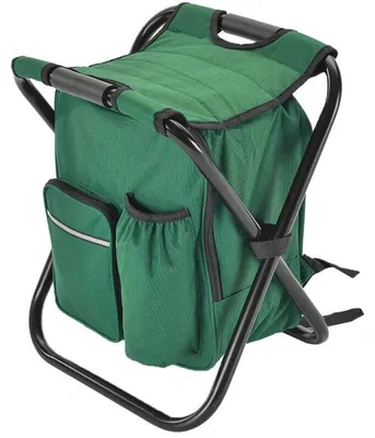 Image de Verk 01673 Chaise pliante de camping avec sac à dos et sac isotherme 3 en 1, vert