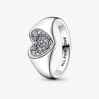 Produktbild von PANDORA Siegelring Herz aus Sterlingsilber mit Zirkonia