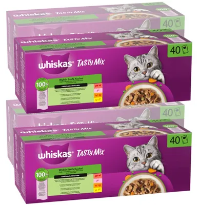 Produktbild von Whiskas Tasty Mix Adult 160x85g Nassfutter für Katzen: Küchenchef's Wahl in Sauce