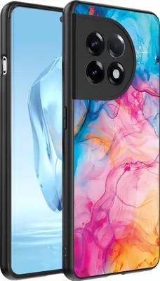 Produktbild von Geeignet für OnePlus 12 Telefon Fall mit Regenbogen Acryl Marmor Druck - TPU Backcover Fall Regenbogen Acryl Marmor Design - Smartphonica