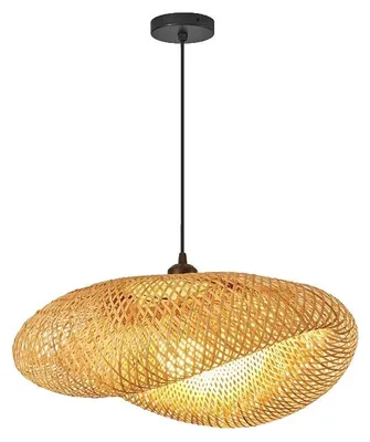 Image de Suspension, en bambou, réglable en hauteur, 1 pièce A-40 cm, ampoule non fournie