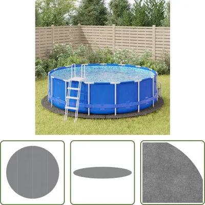 Obrázok produktu pre The Living Store Podlahová tkanina do bazéna svetlosivá Ø458 cm Polyesterová geotextília