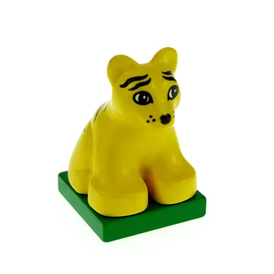 Produktbild von 1x Lego Duplo Tier Tiger Baby gelb gestreift Safari Zoo Dschungel 2334c03pb03
