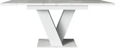 Produktbild von MIRJAN24 Esstisch Masiv, Design Tisch, Stilvoll Ausziehbar Esszimmertisch, Esszimmer (Farbe: Marmor Bianco / Weiß)