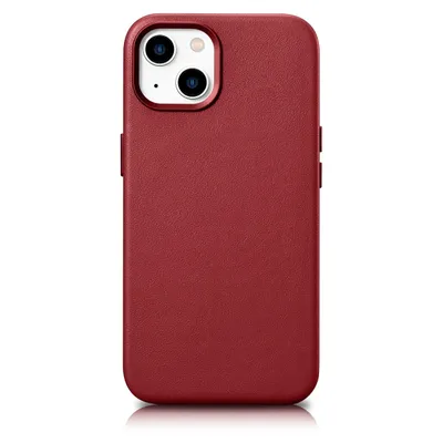 Produktbild von Icarer Case Ledertasche mit Magsafe fr Iphone 14+ Rot