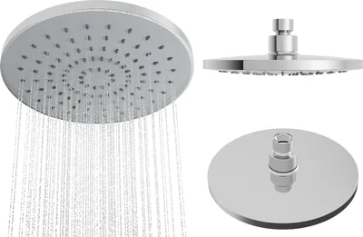 Produktbild von Granitan | Duschbrause K-205 - 200 mm - Chrom - Modernes Design - Hochwertige Verarbeitung