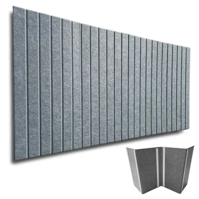 Zdjęcie produktu dla Płyty akustyczne z filcu | Ciemnoszary | 60 x 120 cm | Dekoracyjna okładzina ścienna | Płyty akustyczne do biura, salonu | Nowoczesny design