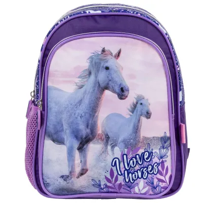 Produktbild von Pferde Pony Rucksack ca. 28 cm Kindergarten Tasche Pferd lila