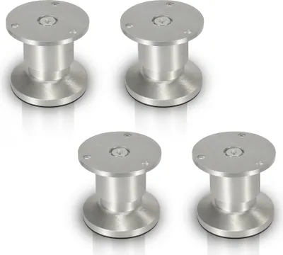 Produktbild von Hengda 4er Set Möbelfüße Tischbein Set Sofafüße Möbelbeine Bettstützen Sofafüße Schrankfuß Möbelbeine Alu 4x60mm