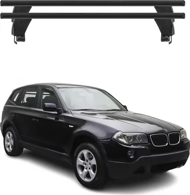 Image de Menabo Barres de toit transversales pour BMW X3 E83 2003-2010 Alu Noir ABE