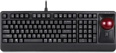 Immagine prodotto di Tastiera cablata Perixx PERIBOARD-522 con trackball, layout USA, nero