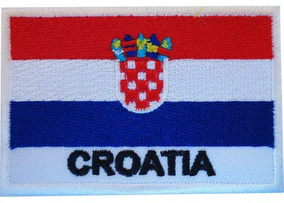Kroatien Flaggen-Patch, gestickte Applikation, 1 Stück