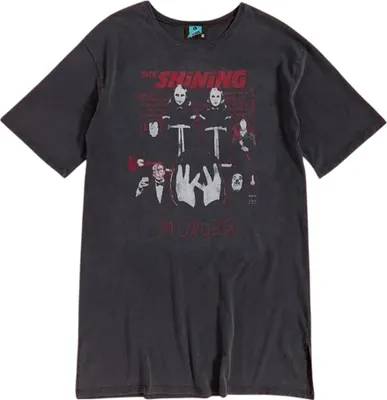 Produktbild von The Shining - T-Shirt-Kleid für Damen, Vintage-Waschung TT1115 (S) (Schwarz)