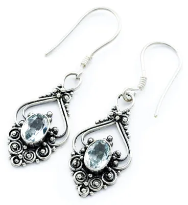 Produktbild von Ohrhänger, Ohrringe mit Topaz Schmuck 925er Silber