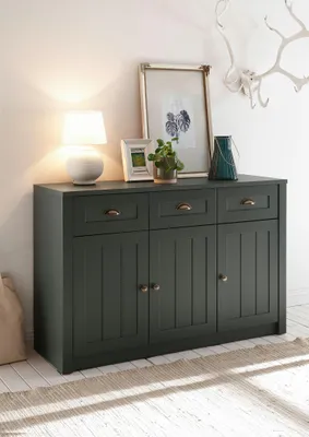 Productafbeelding van Ascot dressoir, commode, buffet, 130x43x86 cm, groen, landelijke stijl