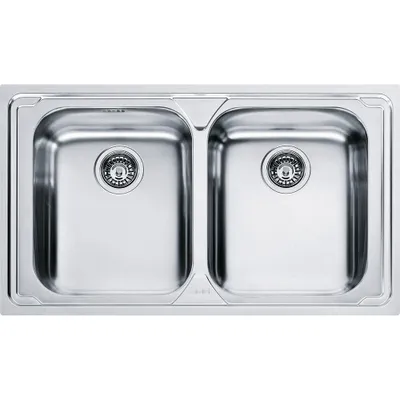 Produktbild von Franke LLX 620-L, Aufsatzwanne, Rechteckig, Edelstahl, Edelstahl, 2 Becken, Rechteckig