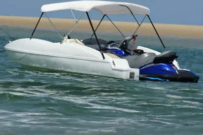 Zdjęcie produktu dla vidaXL 3-Bow Bimini Top Weiß 183x140x137 cm