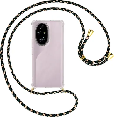 Produktbild von Handykette Backcover-Schutzhülle mit Band (Metall goldfarben) für Honor 200 Pro - camouflage