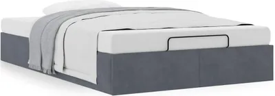 Obrázek produktu pro Osmanský rám postele bez matrace tmavě šedá 120x190 cm samet