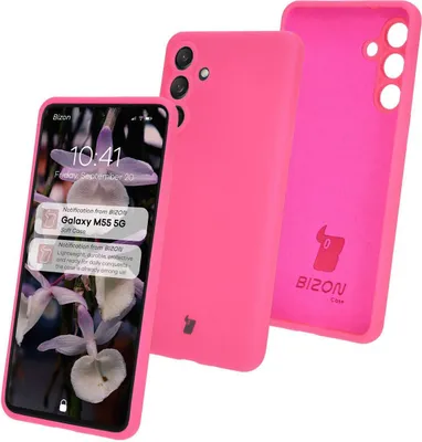 Produktbild von Bizon Soft Case für Galaxy M55 5G, Neonpink