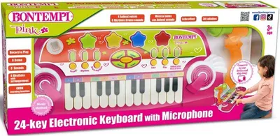 Produktbild von Bontempi Keyboard Spielzeug 24 Tasten mit Mikrofon Musikspa