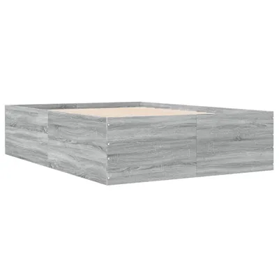 Zdjęcie produktu dla vidaXL Rama łóżka szara Sonoma 140x200 cm materiał drewnopochodny
