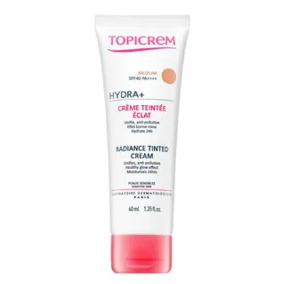 Immagine prodotto di Topicrem HYDRA+ Crema Illuminante Colorata SPF40 - Tonalità media, crema idratante, 40 ml