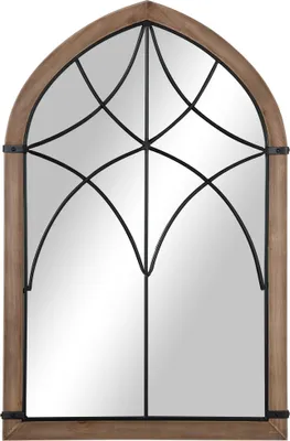 Obrázek produktu pro Nástěnné zrcadlo - Dřevěný rám - 93 x 60 cm - Vintage - Obdélníkové - Do obývacího pokoje, ložnice, jídelny