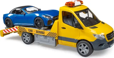 Image de bruder MB Sprinter Autotransporter avec module son et lumière et roadster 02675 Voiture jouet