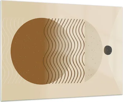 Produktbild von Bilder auf glas - Einteilig - Abstraktion Geometrie Minimalismus - 100x70cm - Glasbilder - Wandbilder - Bilder - Wanddekoration aus Glas - Glas Bilder - Wandbild auf Glas - GAA100x70-5043