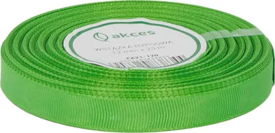 Zdjęcie produktu dla Tasiemka / wstążka rypsowa 12mm zielona 23m