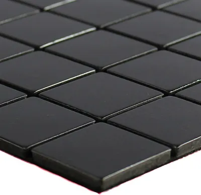 Produktbild von Metall Mosaikfliesen Wygon Selbstklebend Schwarz 25mm