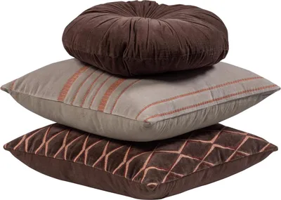 Produktbild von Aziz Kissin Velvet Braun/Natur - 3Er Set
