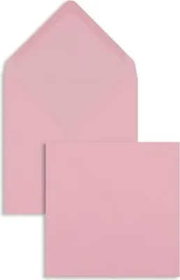 Produktbild von Briefumschläge 130x130mm 100g/qm gummiert VE=100 Stück rosa