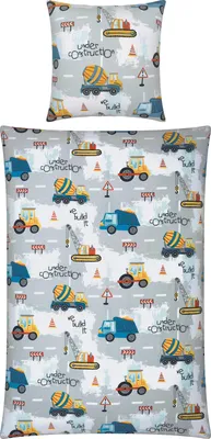 Produktbild von REDBEST Kinder-Bettwäsche grau 1x 135x200 cm + 1x 80x80 cm