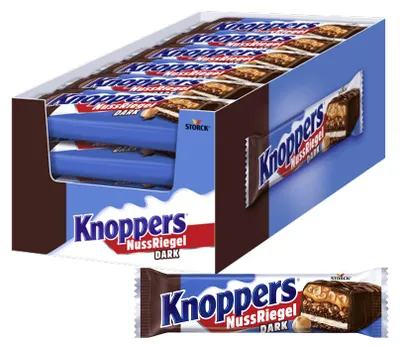 Produktbild von Knoppers NussRiegel Dark Waffelriegel mit Milchcreme Nougatcreme 40g