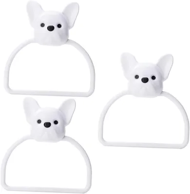 Produktbild von Set mit 3 eleganten, wandmontierten Handtuchhaltern, einfach zu installieren und sehr langlebig für Bad und Küche