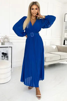 Zdjęcie produktu dla Numoco hiszpańska sukienka z falbanką Klara Royal Blue Universal