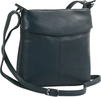 Produktbild von dunkelgrüne kleine Ledertasche Umhängetasche petrol
