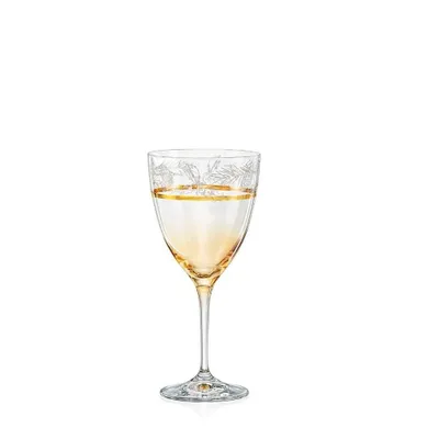 Produktbild von Crystalex Excelsior Weingläser 400 ml 2er-Set – Kristallglas mit Goldrand & Gravur – elegante Festtagsgläser