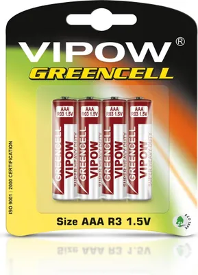 Zdjęcie produktu dla Bat0080B Baterie Vipow Greencell R03 4Szt/Bl