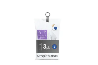 Image de simplehuman Sacs poubelle sur mesure 3 x 20 paquets (60 sacs), code J, 30-45 litres ; CW0259