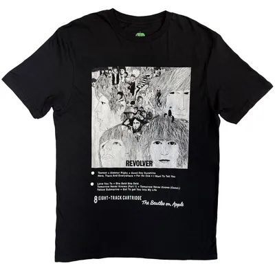 Produktbild von The Beatles Revolver 8 Track T-Shirt mit kurzen Ärmeln Black XL