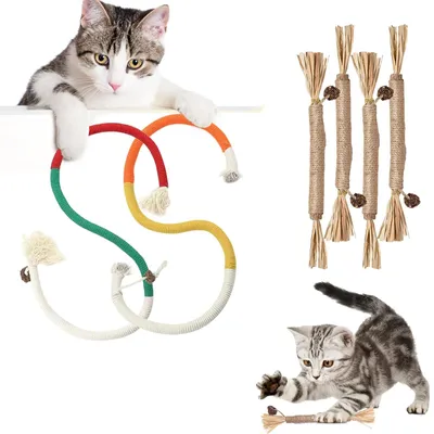 Produktbild von Set mit 6 interaktiven Katzenminze-Kauspielzeugen für Katzen