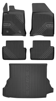 Imagen del producto de Alfombrillas de goma + bandeja de maletero para Renault Laguna II 2001-2007 (liftback) – juego de 5 piezas, , a medida – Wielganizator