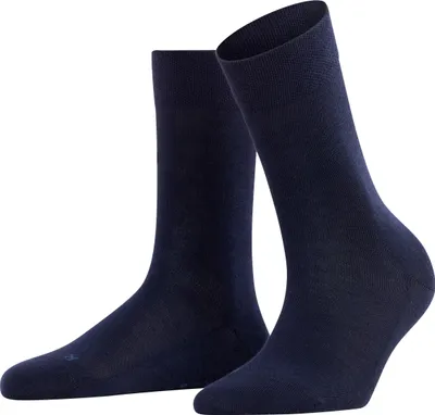 Image de Chaussettes FALKE pour femmes - Sensitive London, chaussettes courtes, unies  Bleu foncé 35-38