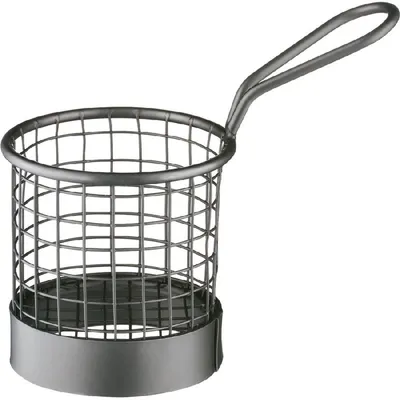 Obrázok produktu pre Servírovací/fritovací kôš, okrúhly, Ø 80 mm, čierny